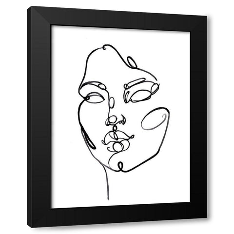 Linear Thoughts I Black Modern Wood Framed Art Print by Parker, Jennifer Paxton