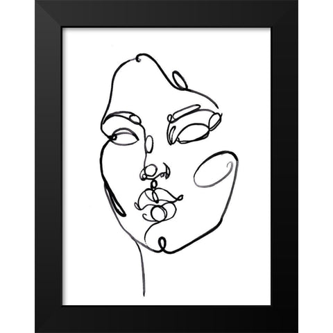 Linear Thoughts I Black Modern Wood Framed Art Print by Parker, Jennifer Paxton