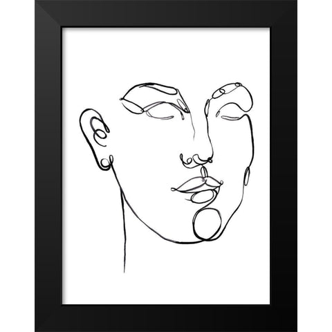 Linear Thoughts II Black Modern Wood Framed Art Print by Parker, Jennifer Paxton