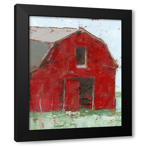 Big Red Barn I Black Modern Wood Framed Art Print by Harper, Ethan