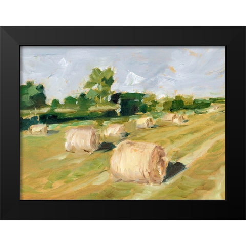 Hay Field II Black Modern Wood Framed Art Print by Harper, Ethan