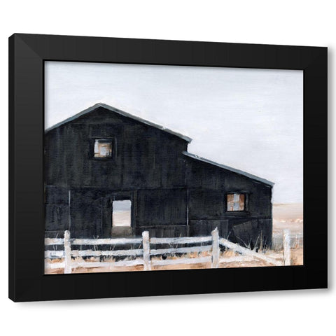 Black Barn I Black Modern Wood Framed Art Print by Harper, Ethan