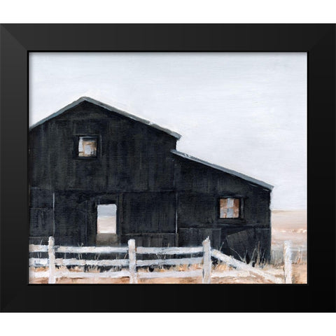 Black Barn I Black Modern Wood Framed Art Print by Harper, Ethan