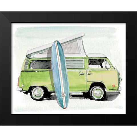 Surf Wagon I Black Modern Wood Framed Art Print by Parker, Jennifer Paxton