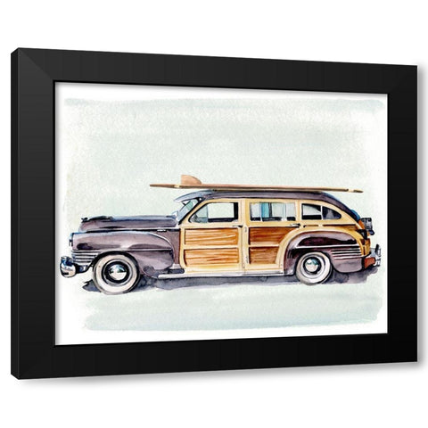 Surf Wagon II Black Modern Wood Framed Art Print by Parker, Jennifer Paxton