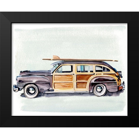 Surf Wagon II Black Modern Wood Framed Art Print by Parker, Jennifer Paxton