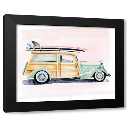 Surf Wagon IV Black Modern Wood Framed Art Print by Parker, Jennifer Paxton
