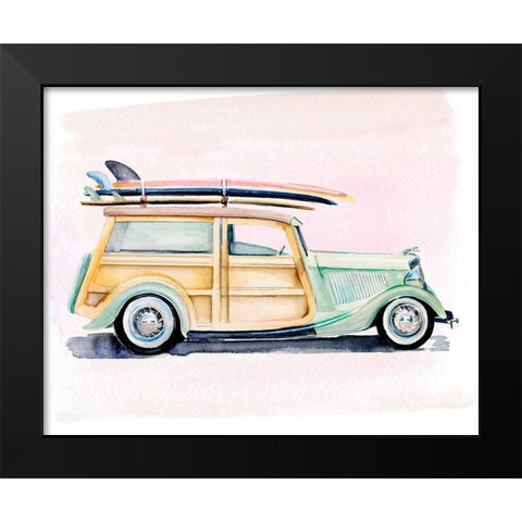 Surf Wagon IV Black Modern Wood Framed Art Print by Parker, Jennifer Paxton