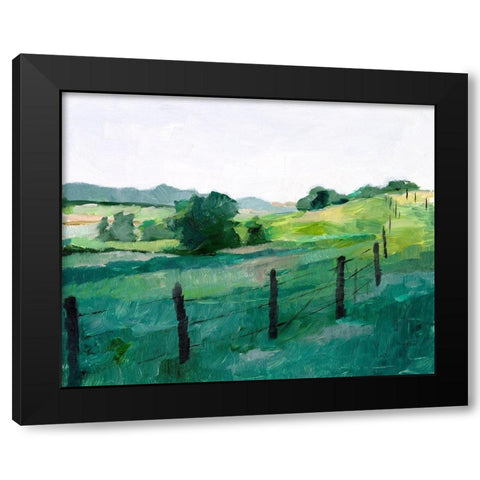 Fence Line I Black Modern Wood Framed Art Print by Harper, Ethan