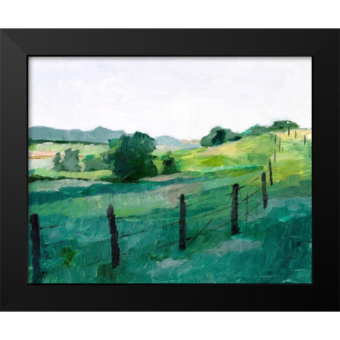 Fence Line I Black Modern Wood Framed Art Print by Harper, Ethan