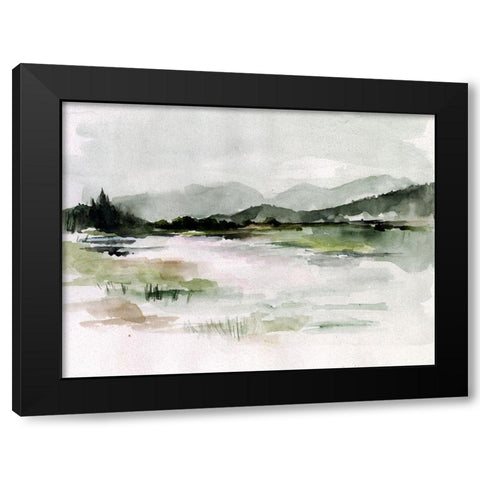 Lake Mist I Black Modern Wood Framed Art Print by Parker, Jennifer Paxton