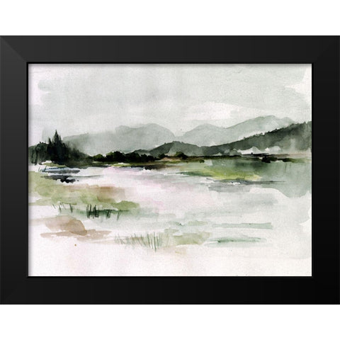 Lake Mist I Black Modern Wood Framed Art Print by Parker, Jennifer Paxton