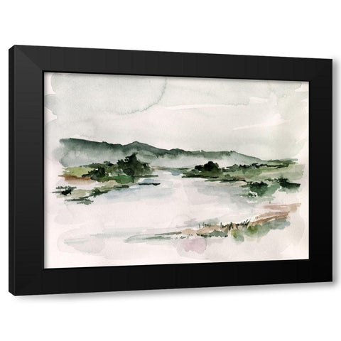 Lake Mist II Black Modern Wood Framed Art Print by Parker, Jennifer Paxton