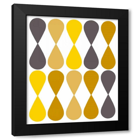 Raindrops IV Black Modern Wood Framed Art Print by Zarris, Chariklia