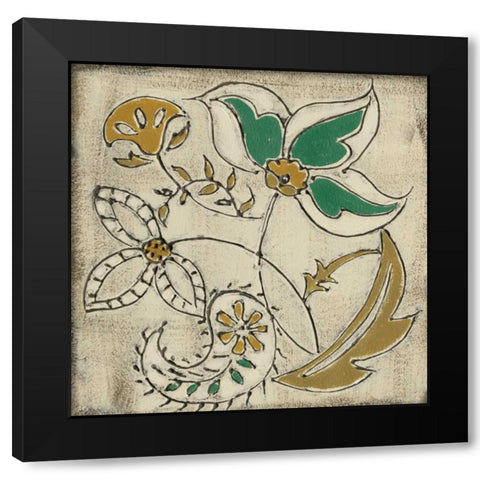 Earthenware Floral VI Black Modern Wood Framed Art Print by Zarris, Chariklia