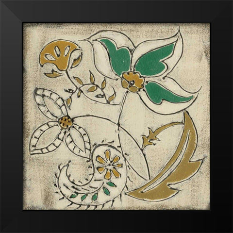 Earthenware Floral VI Black Modern Wood Framed Art Print by Zarris, Chariklia