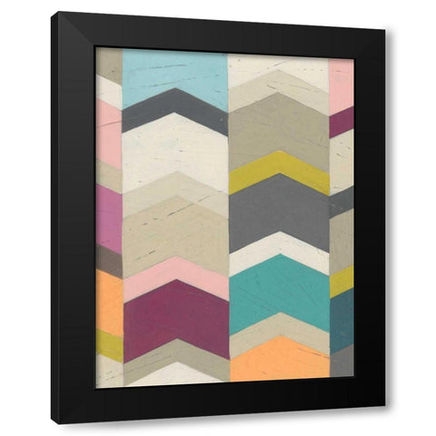 Confetti Prism III Black Modern Wood Framed Art Print by Vess, June Erica