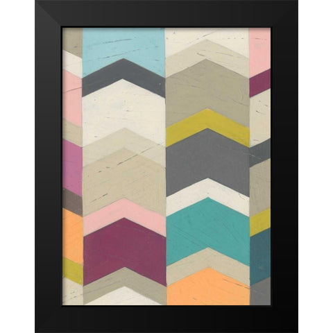 Confetti Prism III Black Modern Wood Framed Art Print by Vess, June Erica