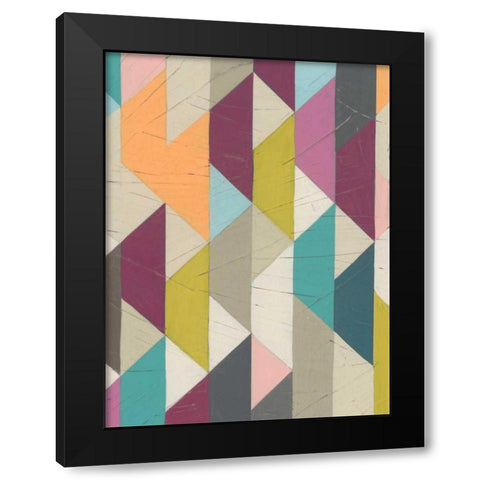 Confetti Prism IV Black Modern Wood Framed Art Print with Double Matting by Vess, June Erica