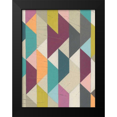 Confetti Prism V Black Modern Wood Framed Art Print by Vess, June Erica
