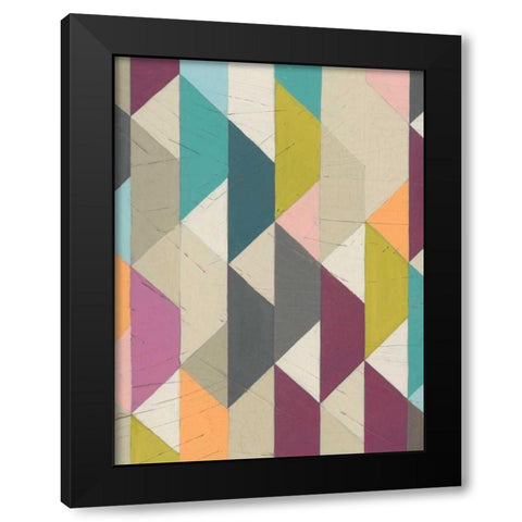 Confetti Prism VI Black Modern Wood Framed Art Print by Vess, June Erica