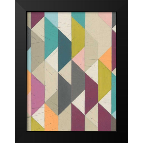 Confetti Prism VI Black Modern Wood Framed Art Print by Vess, June Erica