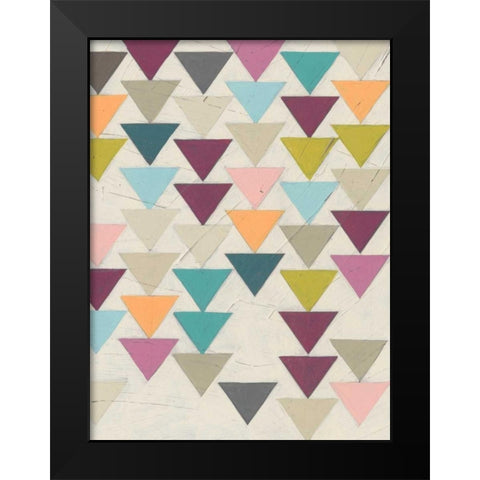 Confetti Prism VII Black Modern Wood Framed Art Print by Vess, June Erica