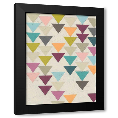 Confetti Prism IX Black Modern Wood Framed Art Print by Vess, June Erica