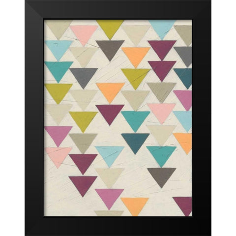 Confetti Prism IX Black Modern Wood Framed Art Print by Vess, June Erica