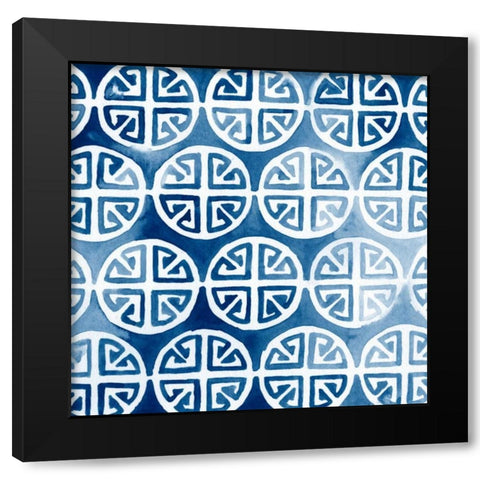 Watercolor Indigo II Black Modern Wood Framed Art Print with Double Matting by Vess, June Erica