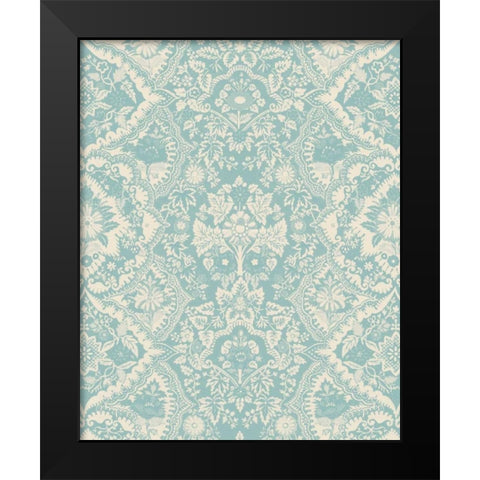 Baroque Tapestry in Spa II Black Modern Wood Framed Art Print by Vision Studio