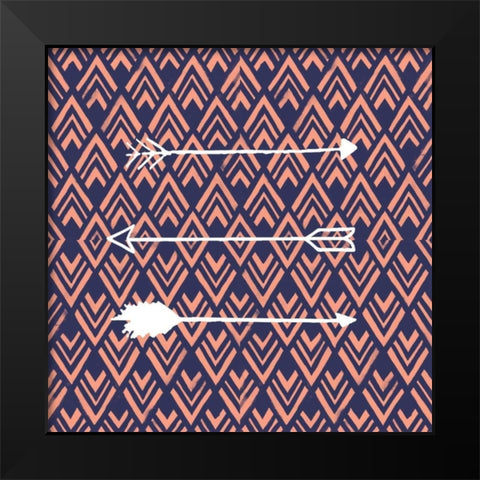 Deco Arrow I Black Modern Wood Framed Art Print by Studio W