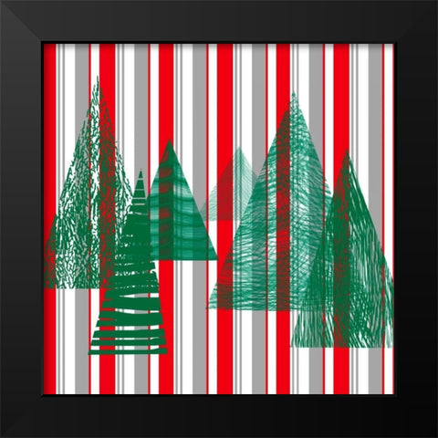 Oh Christmas Tree IV Black Modern Wood Framed Art Print by Gordon, Sharon