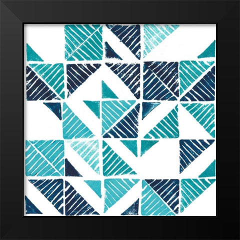 Beryl Block Print II Black Modern Wood Framed Art Print by Popp, Grace