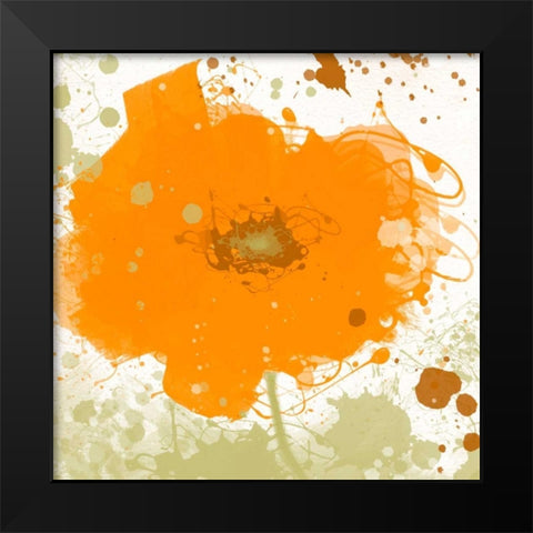 Modern Orange Black Modern Wood Framed Art Print by Orlov, Irena