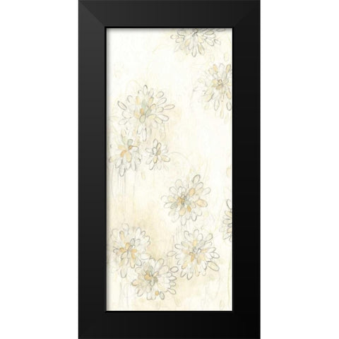 Dahlia Cascade I Black Modern Wood Framed Art Print by Vess, June Erica