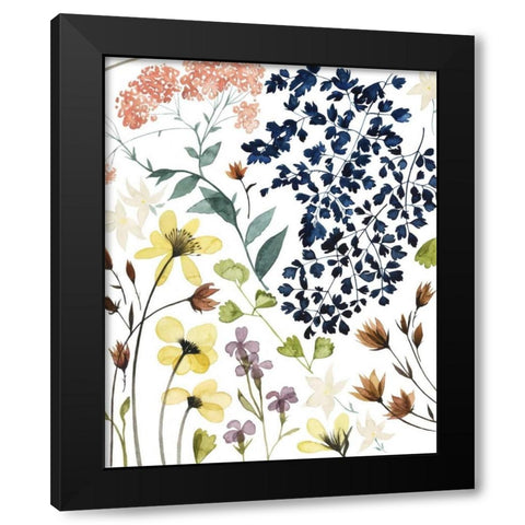 Flower Composition II Black Modern Wood Framed Art Print with Double Matting by Popp, Grace