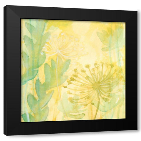 Florid Garden I Black Modern Wood Framed Art Print by Stramel, Renee W.