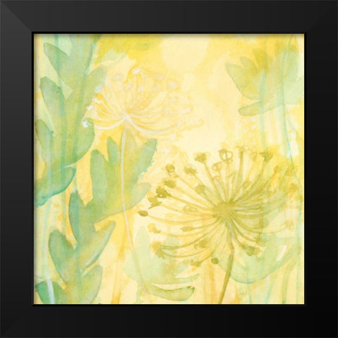 Florid Garden I Black Modern Wood Framed Art Print by Stramel, Renee W.