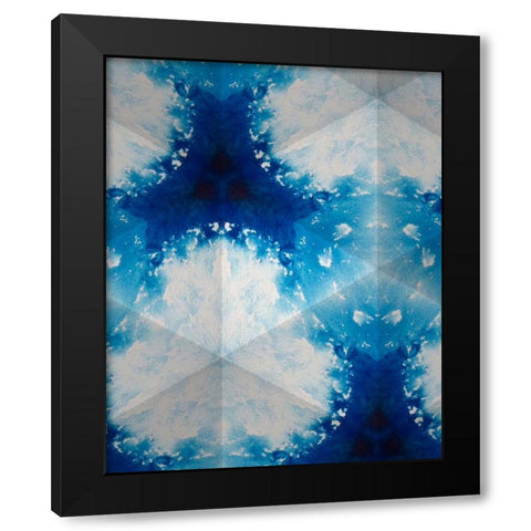 Sapphire Frost IV Black Modern Wood Framed Art Print with Double Matting by Stramel, Renee W.