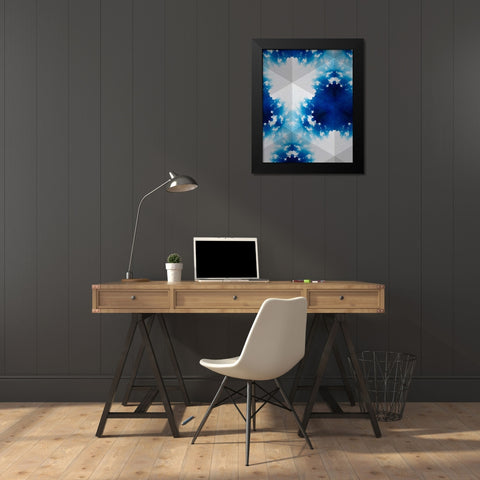 Sapphire Frost V Black Modern Wood Framed Art Print by Stramel, Renee W.