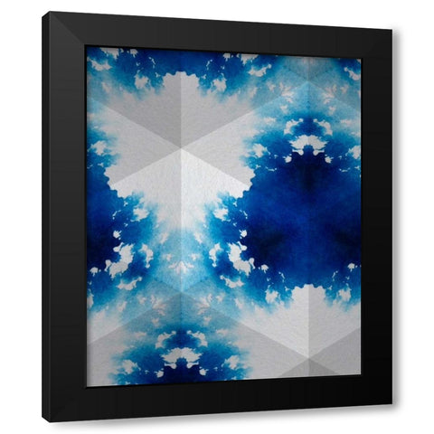 Sapphire Frost V Black Modern Wood Framed Art Print with Double Matting by Stramel, Renee W.