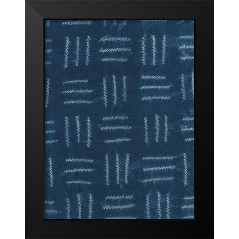 Rikis Shibori I Black Modern Wood Framed Art Print by Zarris, Chariklia