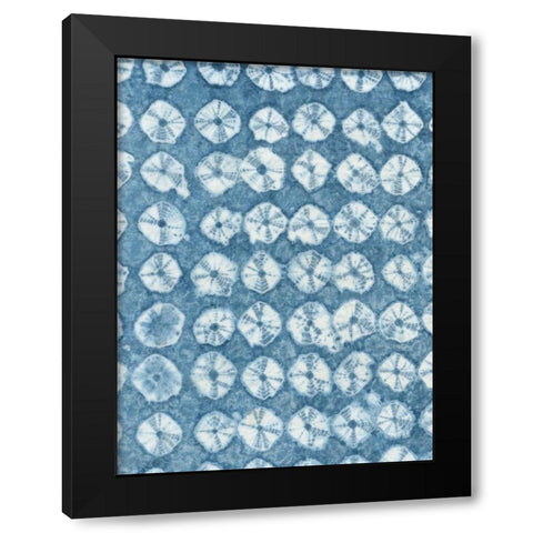 Rikis Shibori IV Black Modern Wood Framed Art Print with Double Matting by Zarris, Chariklia