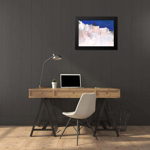 Mediterranean Blue I Black Modern Wood Framed Art Print by Parker, Jennifer Paxton