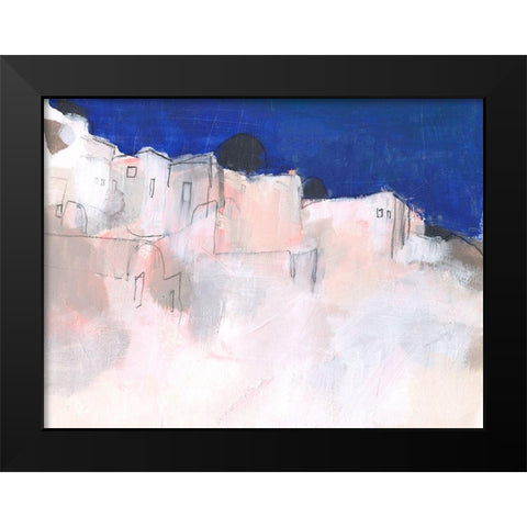 Mediterranean Blue I Black Modern Wood Framed Art Print by Parker, Jennifer Paxton