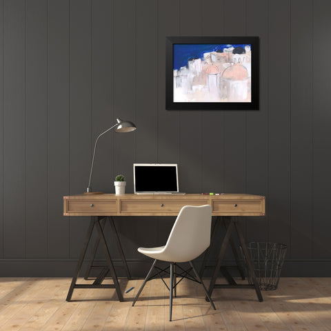 Mediterranean Blue II Black Modern Wood Framed Art Print by Parker, Jennifer Paxton