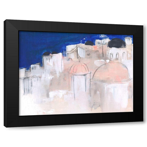 Mediterranean Blue II Black Modern Wood Framed Art Print by Parker, Jennifer Paxton
