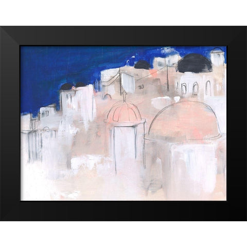 Mediterranean Blue II Black Modern Wood Framed Art Print by Parker, Jennifer Paxton