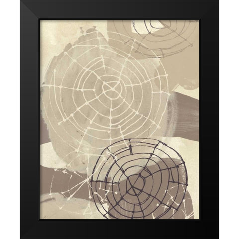 Spiral Gesture I Black Modern Wood Framed Art Print by Vess, June Erica